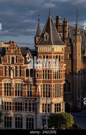 Historische Gebäude und Museum Vleeshuis, Antwerpen, Belgien Stockfoto