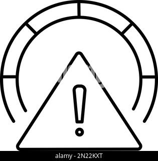 Geschwindigkeitsbegrenzung, Liniensymbol auf transparentem Hintergrund. Umriss Geschwindigkeitsbegrenzung, Liniensymbol Stock Vektor