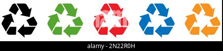 Symbolgruppe recyceln. Symbol für Website-Design, Logo, App, UI. Vektordarstellung, EPS10 Stock Vektor