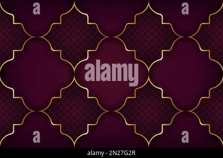 Dieses atemberaubende Design verfügt über einen luxuriösen islamischen Hintergrund mit einem herrlichen goldenen Mandala-Ornament. Perfekt für eine Vielzahl von Anwendungen, von Wandmalereien Stock Vektor