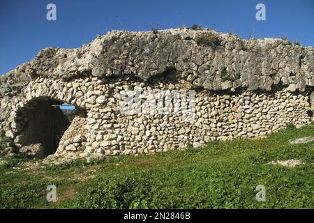 Römische Ruinen im Parco regionale di Gianola e Monte di Scauri. Stockfoto