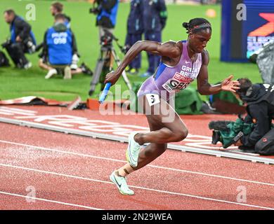 Victoria Ohuruogu (Großbritannien). 4 x 400 Staffelrennen Frauen Bronze Medaille. Europameisterschaft München 2022 Stockfoto