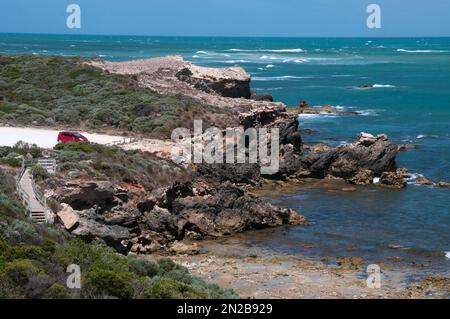 Südliche Ozeanküste am Cape Northumberland vor Port MacDonnell, Südosten Südaustraliens Stockfoto