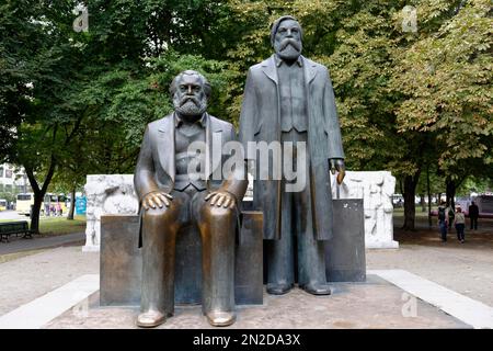 Karl Marx und Friedrich-Engels-Denkmal, Bundeshauptstadt Berlin Stockfoto