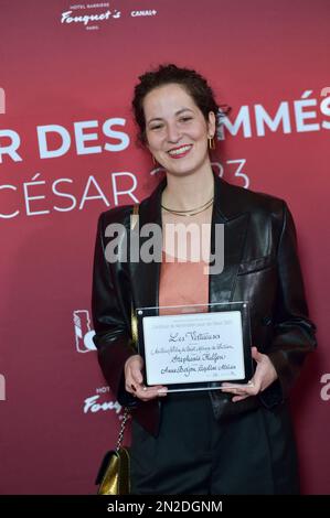 Paris, Frankreich. Am 6. Februar 2023 nimmt Direktor Stéphanie Halfon am 6. Februar 2023 am Cesar Nomee Dinner im Le Fouquet's in Paris Teil. Foto: Franck Castel/ABACAPRESS.COM Stockfoto