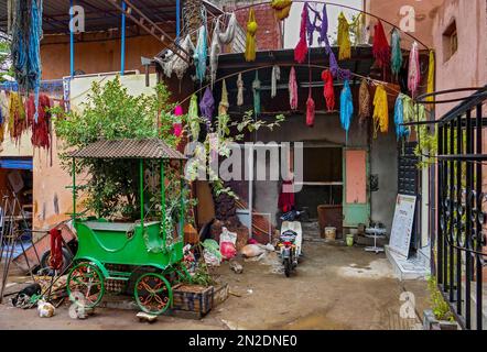 Eindrücke in den Gassen von Marrakesch, Marokko Stockfoto