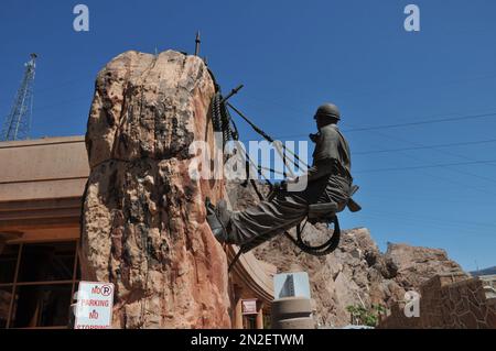 Boulder City / Hoover Dam/ Nevada-Arizona USA / 07..September 2019 / Amerika meistbesuchter Menument Hoover Dam liegt am colorado River in zwei Bundesstaaten Nevada und Arion und zwei Tiem Zome wurden in den Jahren 1931-1935 gebaut. (Foto. Francis Dean/Deanpices) Stockfoto