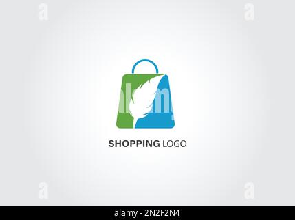 Abstrakte Design-Vorlage für das Vektor-Logo beim Einkaufen Stock Vektor