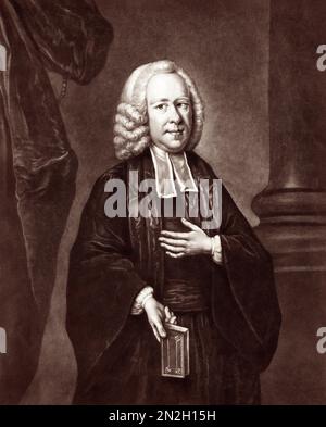 George Whitefield (1714-1770), dessen Name ausgesprochen wurde und manchmal Whitfield geschrieben, war ein populärer (und umstrittene) Englisch anglikanischen Evangelist und Wanderprediger, die Fahrstrecke und weitgehend in den amerikanischen Kolonien und dem Vereinigten Königreich gepredigt. Stockfoto