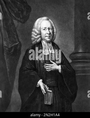 George Whitefield (1714-1770), dessen Name ausgesprochen wurde und manchmal Whitfield geschrieben, war ein populärer (und umstrittene) Englisch anglikanischen Evangelist und Wanderprediger, die Fahrstrecke und weitgehend in den amerikanischen Kolonien und dem Vereinigten Königreich gepredigt. Stockfoto