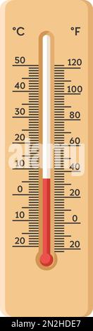 Temperaturanzeige mit Thermometern Stock Vektor