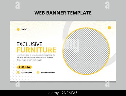 Moderne Möbelvorlage für Webbanner. Stock Vektor