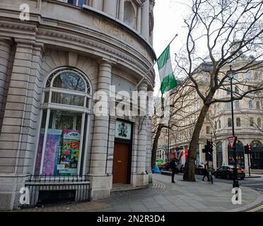 Die hohe Kommission Nigerias auf der Northumberland Avenue in London, Vereinigtes Königreich Stockfoto