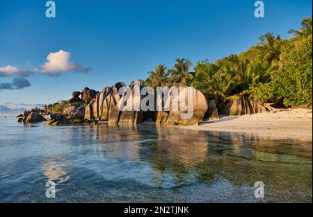 Anse Source D'Argent, L'Union Estate, La Digue, Seychellen Stockfoto