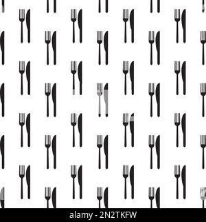 Bestecksymbole nahtlose Muster im Hintergrund Vektoren Stock Vektor
