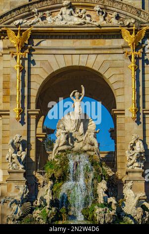 Cascada del Parc de la Ciutadella Barcelona Stockfoto