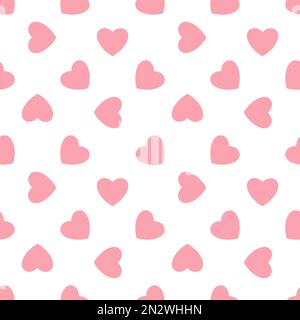 Rosa Herzen – nahtloses Muster Stock Vektor