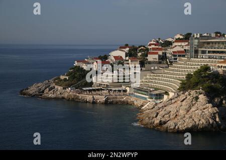 Hotel Rixos Libertas, jugoslawische Architektur aus den 70er Jahren in Dubrovnik, Kroatien Stockfoto