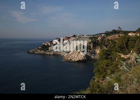 Hotel Rixos Libertas, jugoslawische Architektur aus den 70er Jahren in Dubrovnik, Kroatien Stockfoto