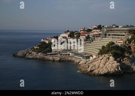 Hotel Rixos Libertas, jugoslawische Architektur aus den 70er Jahren in Dubrovnik, Kroatien Stockfoto