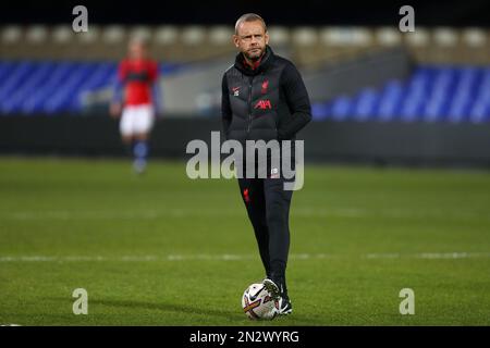 Liverpool U18 Coach, Jay Spearing - Ipswich Town / Liverpool, FA Youth Cup fünfte Runde, Portman Road, Ipswich, Großbritannien - 3. Februar 2023 Stockfoto