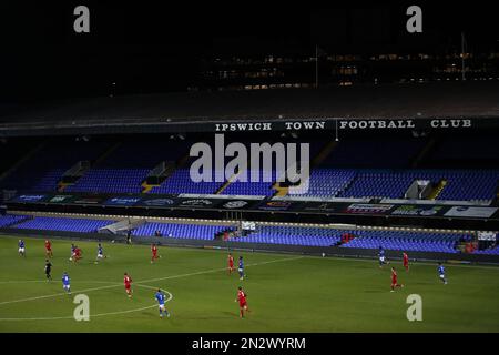 Allgemeine Ansicht während des Spiels - Ipswich Town V Liverpool, FA Youth Cup fünfte Runde, Portman Road, Ipswich, Großbritannien - 3. Februar 2023 Stockfoto