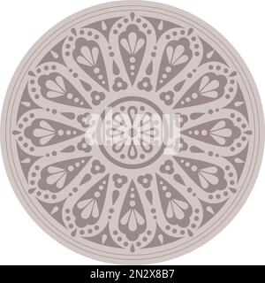 Mandala-Ornament, Mandala-Illustration-Vektor, kreisförmige Verzierung, dekoratives Element für DesignMaterial Stock Vektor