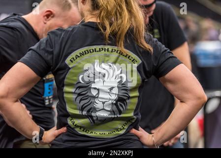 7. jährliche Boston BFit Challenge First Responder Support Climb mit Unterstützung von National Grid im Boston TD Garden. Stockfoto