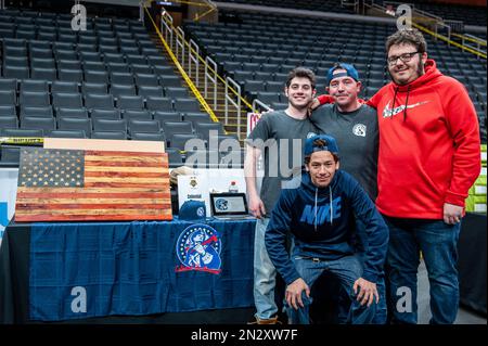 7. jährliche Boston BFit Challenge First Responder Support Climb mit Unterstützung von National Grid im Boston TD Garden. Stockfoto