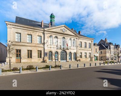 Rathaus / Mairie / Hotel de Ville - Le Blanc, Indre (36), Frankreich, im klassischen Architekturstil des 19./20. Jahrhunderts. Stockfoto