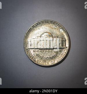 Jefferson Fünf Cent 1938-1964 Stockfoto