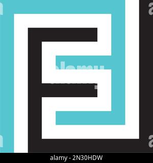 Logo mit doppeltem Buchstaben „e“-Design Stock Vektor