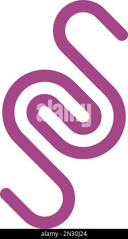 Logo mit zwei Buchstaben und Symboldesign Stock Vektor