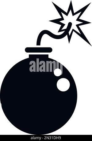 Malware-Bombensymbol einfacher Vektor. Fehlerdrohung. Datei durchsuchen Stock Vektor