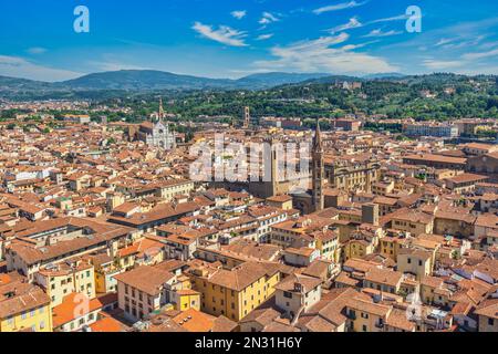 Florenz Italien, Blick auf die Skyline von Florenz in der Altstadt von Florenz, Toskana Italien Stockfoto