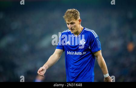 Moenchengladbach, Deutschland. 4. Februar 2023. Tim Skarke (S04) Borussia Mönchengladbach - FC Schalke 04 Bundesliga 04.02.2023 Copyright (nur für Journal Stockfoto