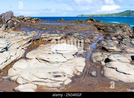 The Dragons Steats auf Makaluapuna Point, Kapalua, Maui, Hawaii, USA Stockfoto