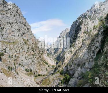 Trail Ruta del Cares. Picos de Europa, asturien, Spanien Stockfoto