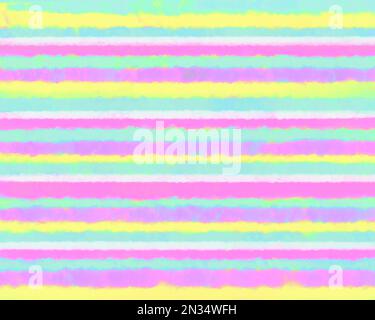 Lustiger Regenbogen in Pastellfarben in horizontalen Linien mit einer kindischen Atmosphäre, Fantasie, Spielen, Süßigkeiten, Kindern, Babys Stockfoto
