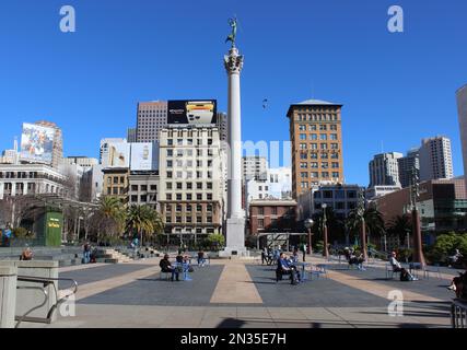 Dewey Monument, Union Square, San Francisco, Kalifornien Stockfoto