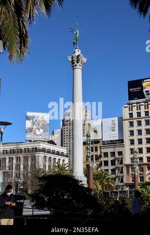 Dewey Monument, Union Square, San Francisco, Kalifornien Stockfoto