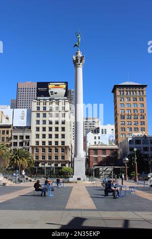 Dewey Monument, Union Square, San Francisco, Kalifornien Stockfoto