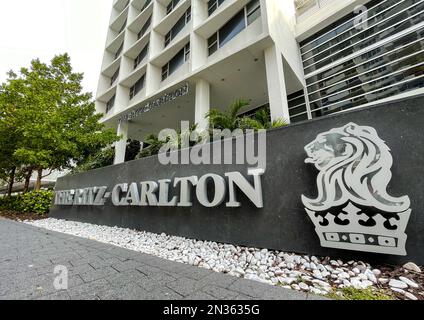 Ritz Carlton Hotel in Miami Beach. Stockfoto