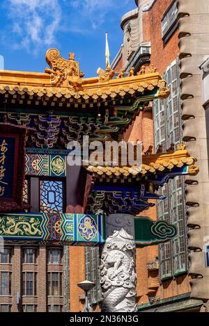 Eintritt in China Town in Den Haag, Niederlande Stockfoto