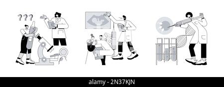 Fertilität Klinik abstraktes Konzept Vektor Illustration Set. Diagnose und Behandlung von Unfruchtbarkeit, künstliche Reproduktion, Familienplanung, in-vitro-Insemination, Schwangerschaft helfen abstrakte Metapher. Stock Vektor