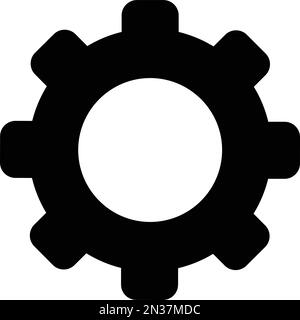 Einstellung von Symbolvektor, Extras, Zahnrad, Zahnradzeichen. Hilfe Option Konto Konzept. Trendiger flacher Stil für Grafikdesign, Logo und Mobile App Stock Vektor