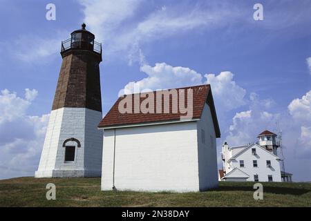 Point Judith Lighthouse, Narragansett, Rhode Island, USA Stockfoto