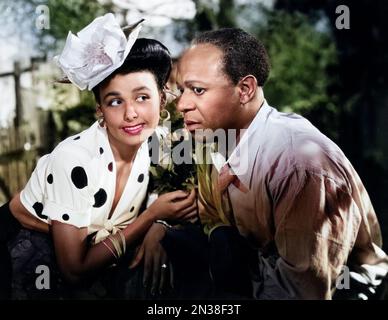 Lena Horne, Eddie Anderson, Drehort des Films "Cabin in the Sky", MGM, 1943 Stockfoto