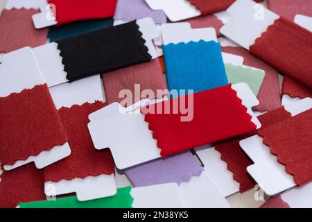 Baumwolle Rot Blau und Schwarz Muster Tapete Modekonzept Stockfoto
