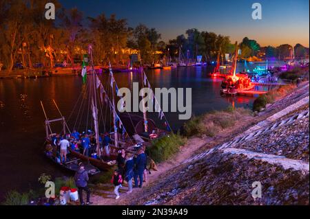 Frankreich, Loiret (45), Orléans, Loire Festival 2019, Nachtleben am Ufer der Loire Stockfoto